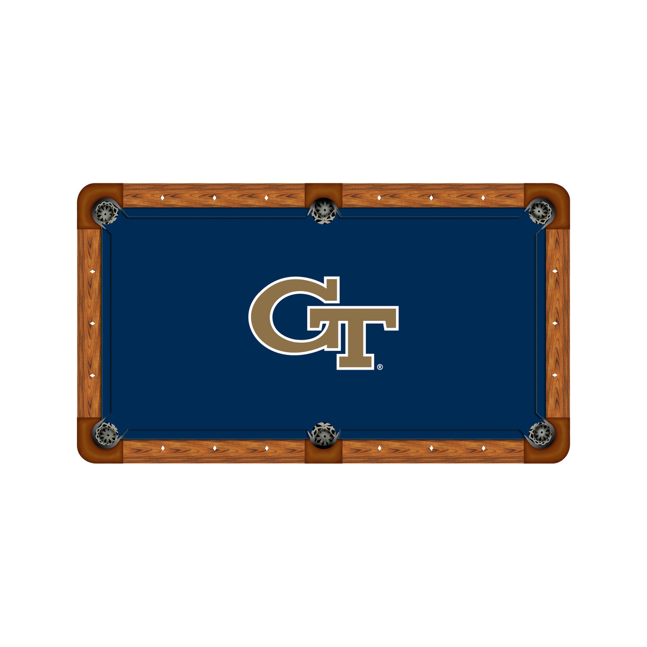 Georgia Tech Yellow Jackets 9' Recreational Billiard Table Felt - GT Logo