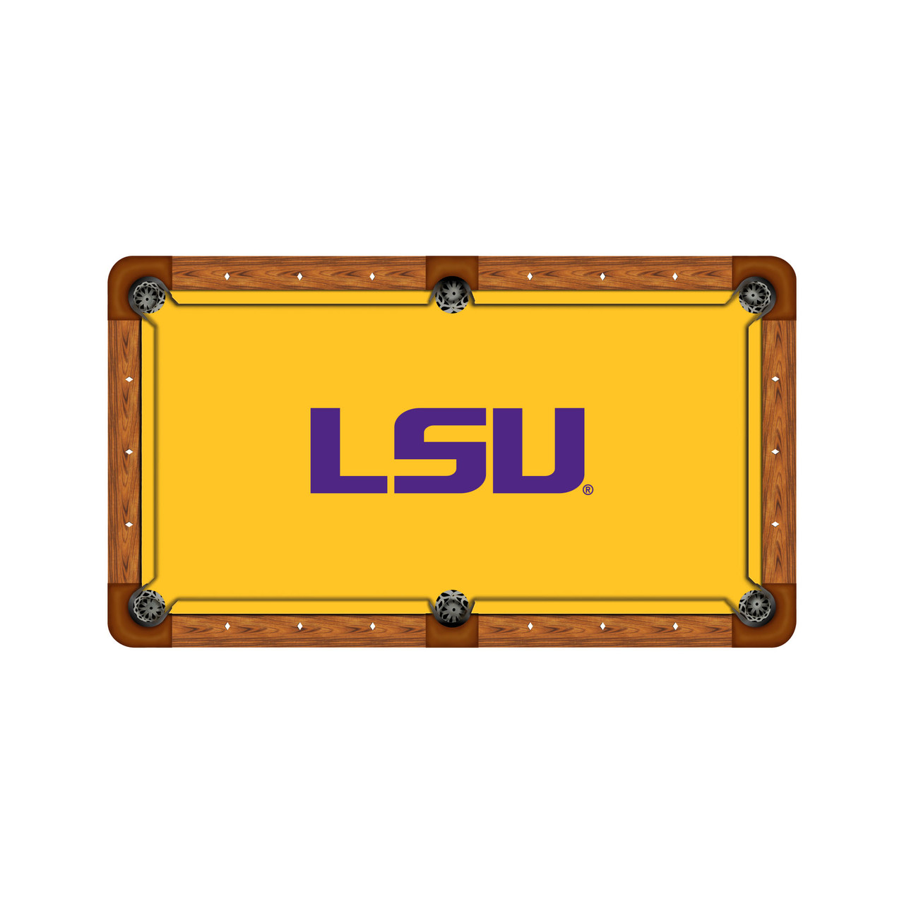 LSU Tigers 7'/8' Recreational Billiard Table Felt - Text Logo
