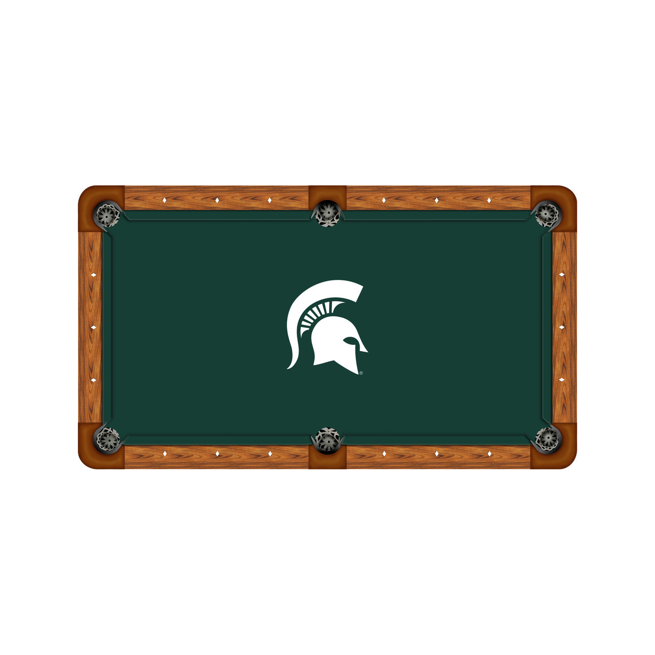 Michigan State Spartans 7'/8' Recreational Billiard Table Felt - Helmet