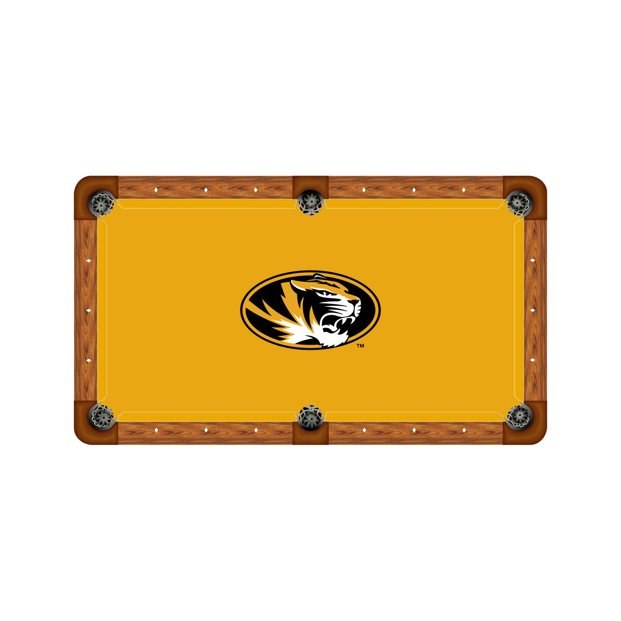 Missouri Tigers 7'/8' Recreational Billiard Table Felt - Oval Logo
