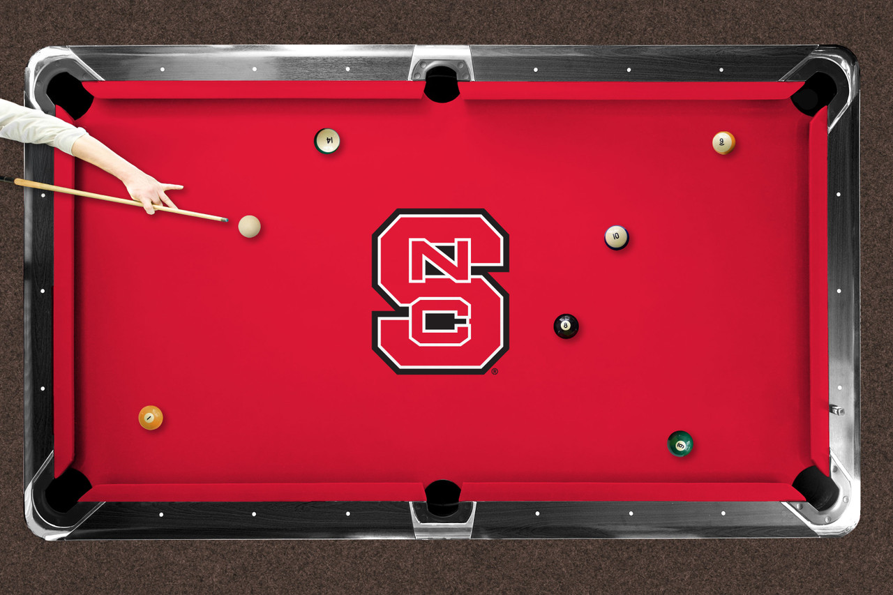 NC State Wolfpack 7'/8' Recreational Billiard Table Felt - Block Logo