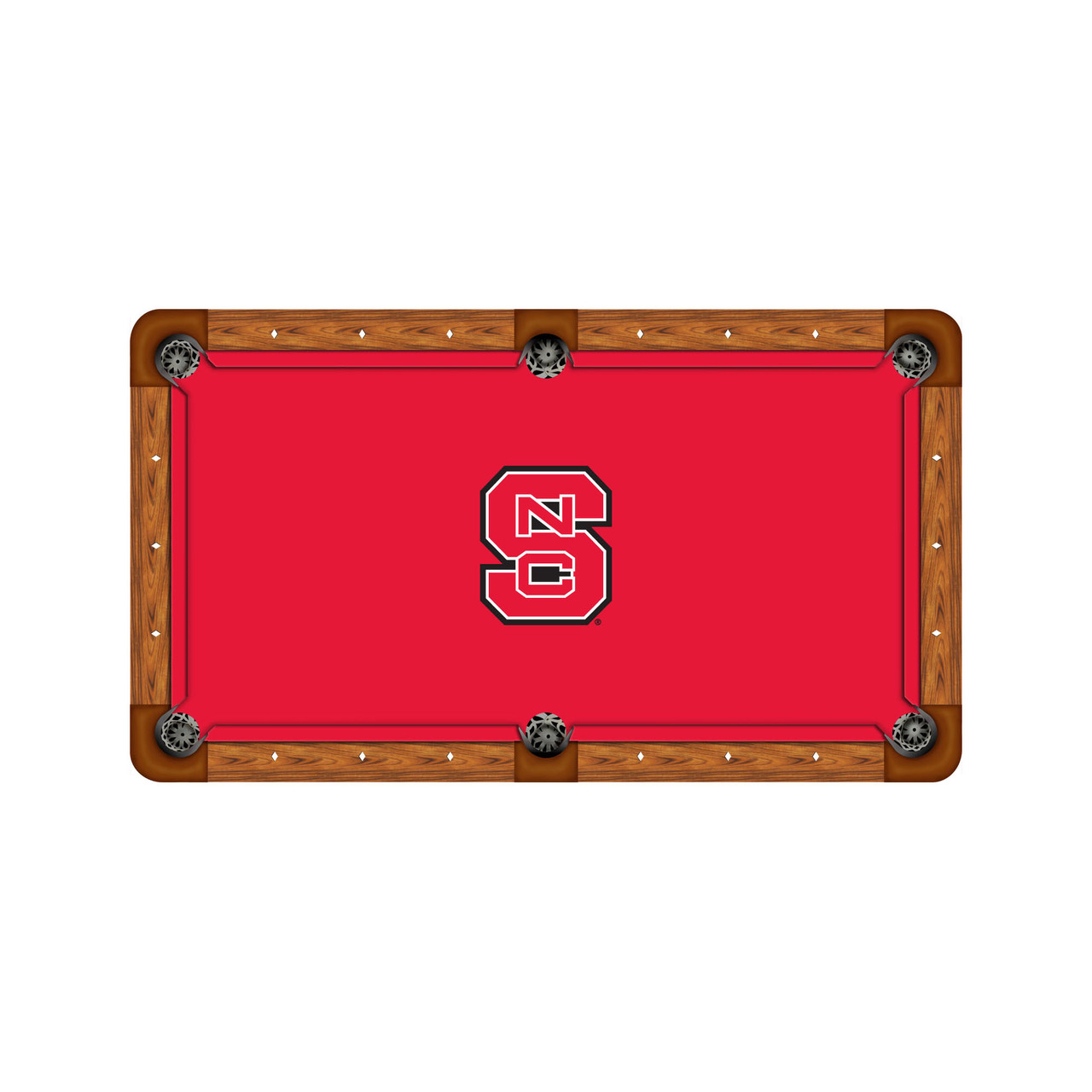 NC State Wolfpack 9' Recreational Billiard Table Felt - Block Logo