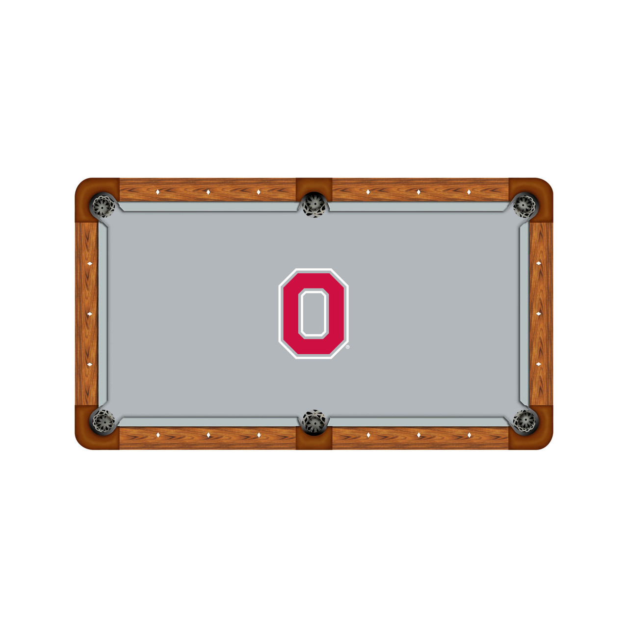 Ohio State Buckeyes 7'/8' Recreational Billiard Table Felt - O Logo