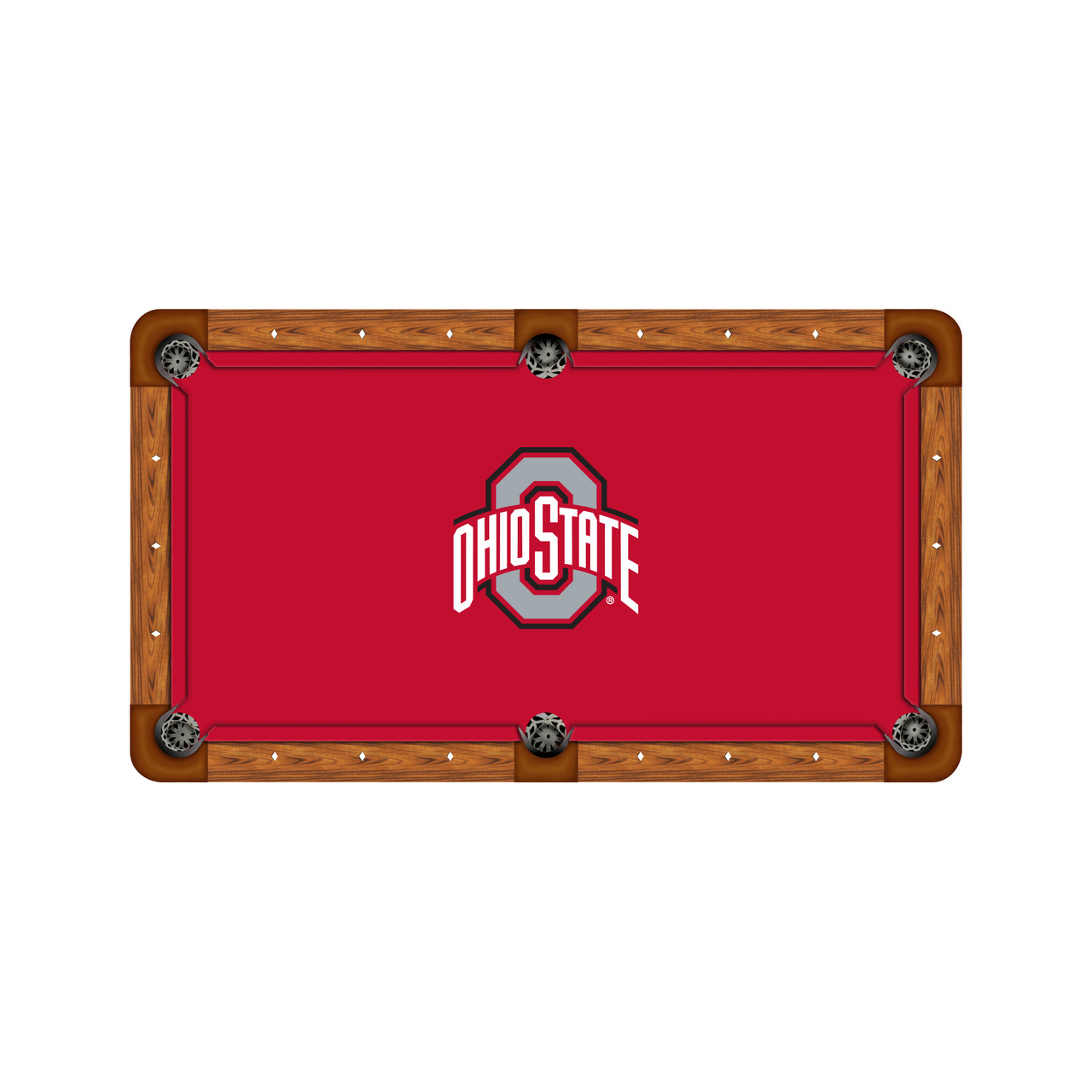 Ohio State Buckeyes 9' Recreational Billiard Table Felt - Logo