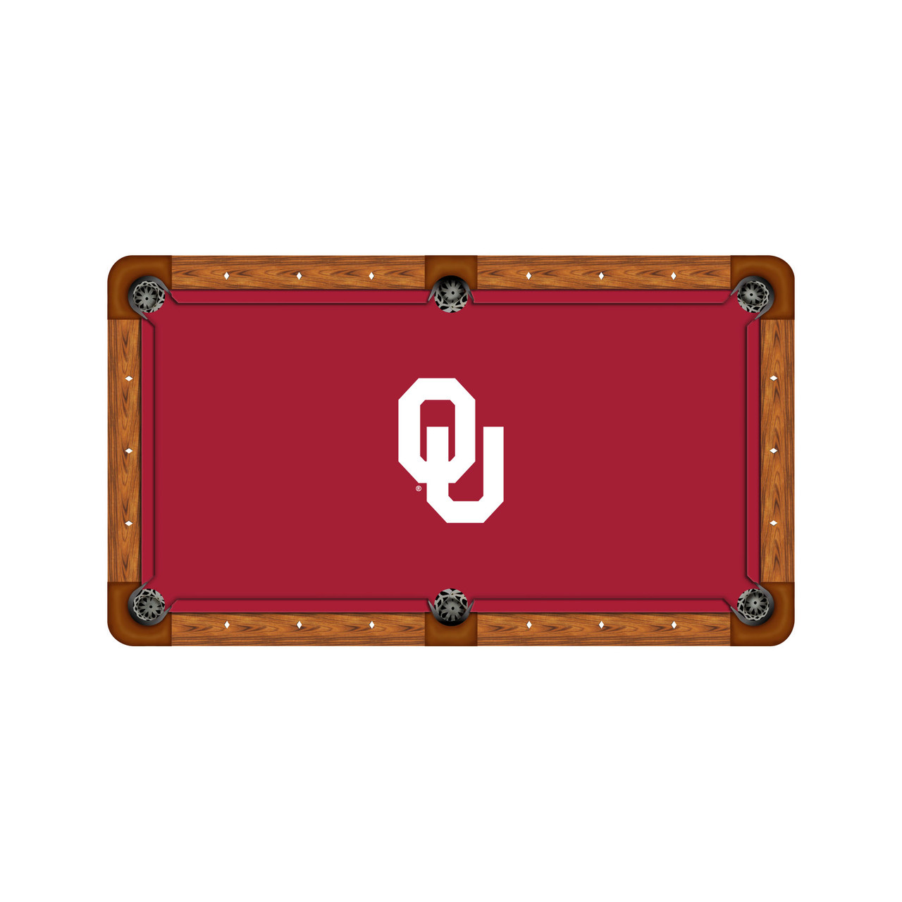 Oklahoma Sooners 9' Recreational Billiard Table Felt - OU Logo