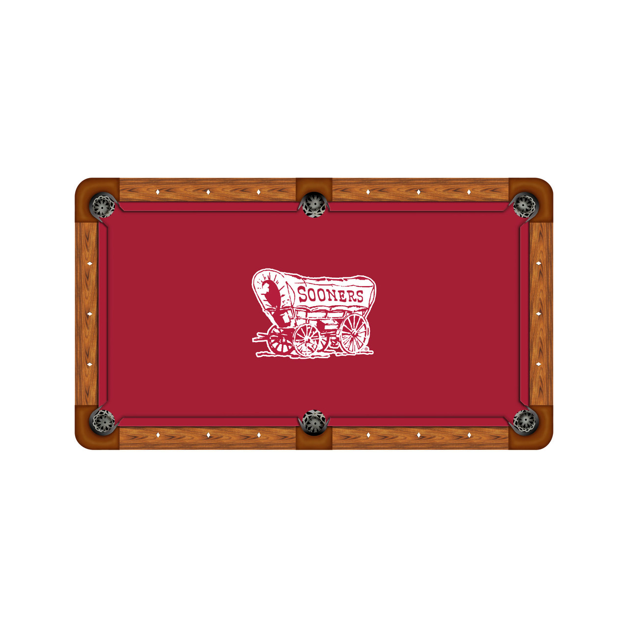 Oklahoma Sooners 9' Recreational Billiard Table Felt - Sooner Schooner