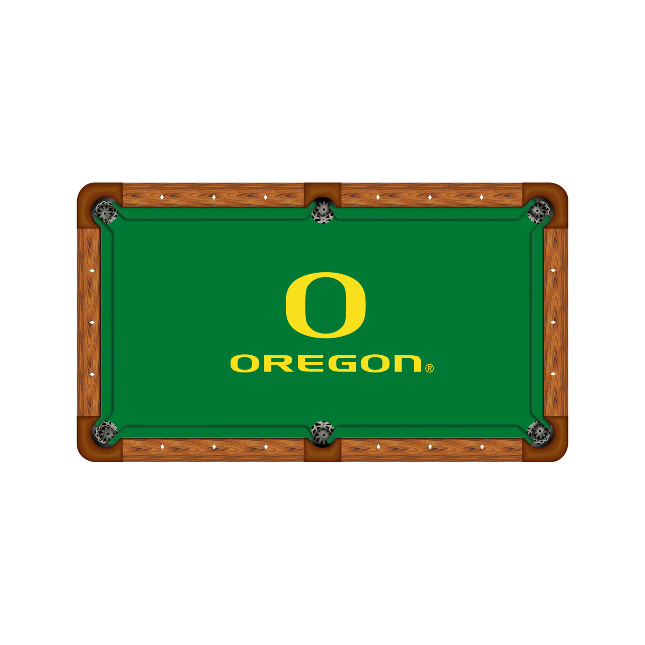 Oregon Ducks 9' Recreational Billiard Table Felt - Text Logo