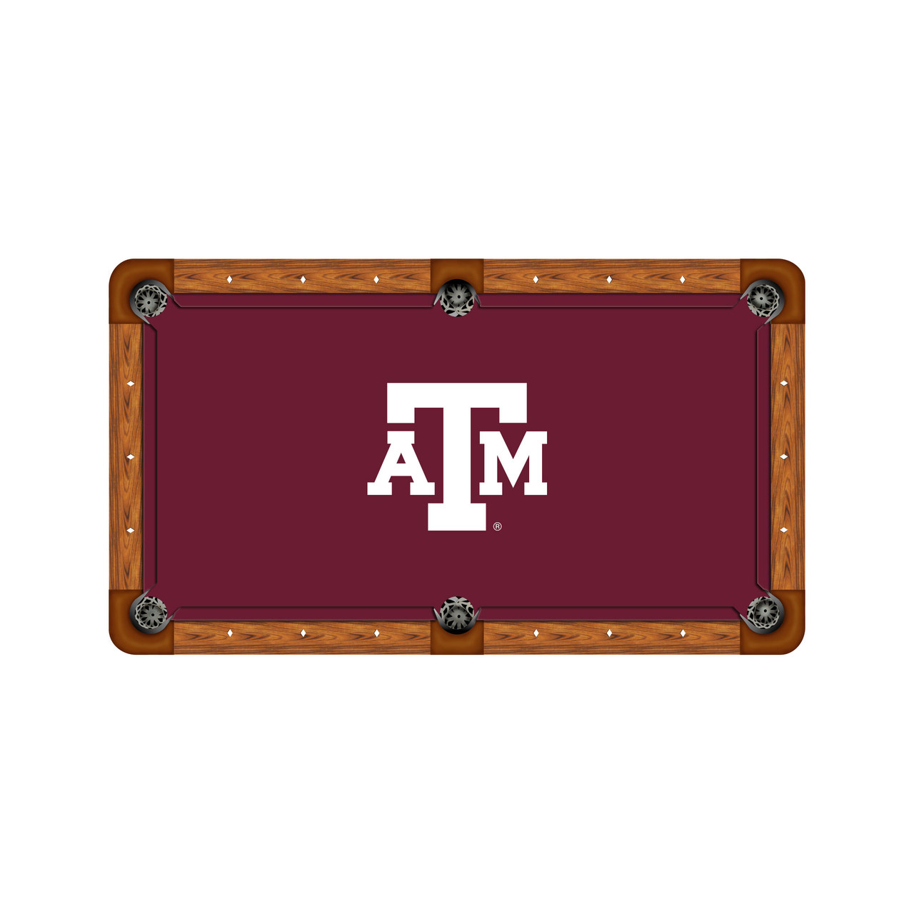 Texas A&M Aggies 9' Recreational Billiard Table Felt - Logo on Maroon