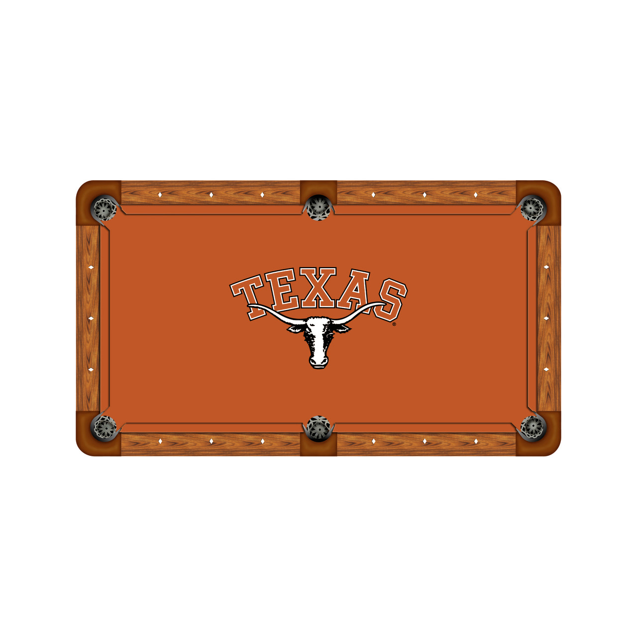 Texas Longhorns 7'/8' Recreational Billiard Table Felt - Retro Logo