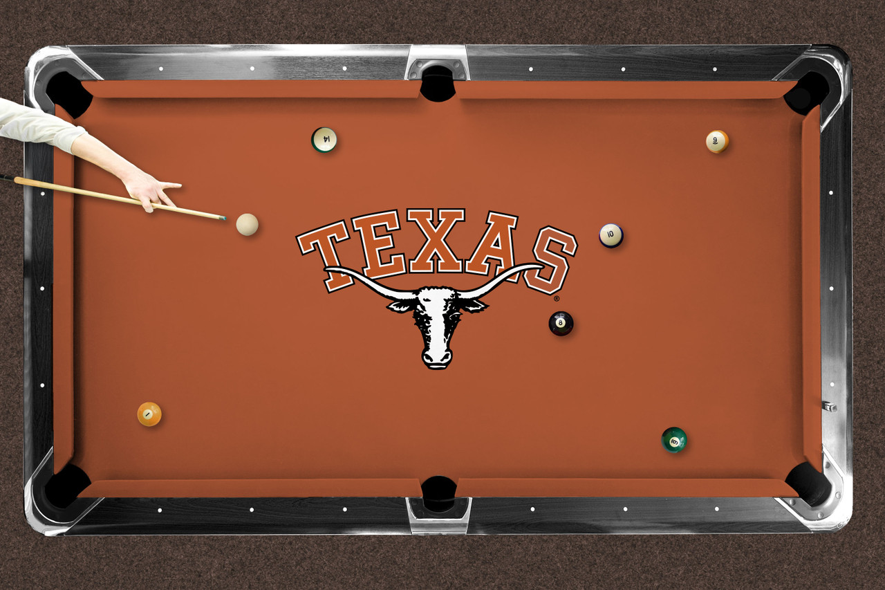Texas Longhorns 9' Recreational Billiard Table Felt - Retro Logo