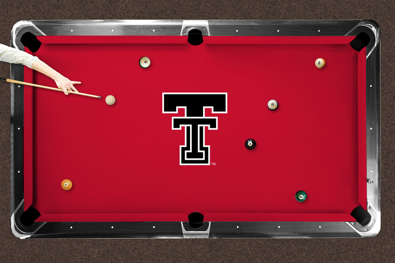 Texas Tech Red Raiders 7'/8' Recreational Billiard Table Felt - Text Logo