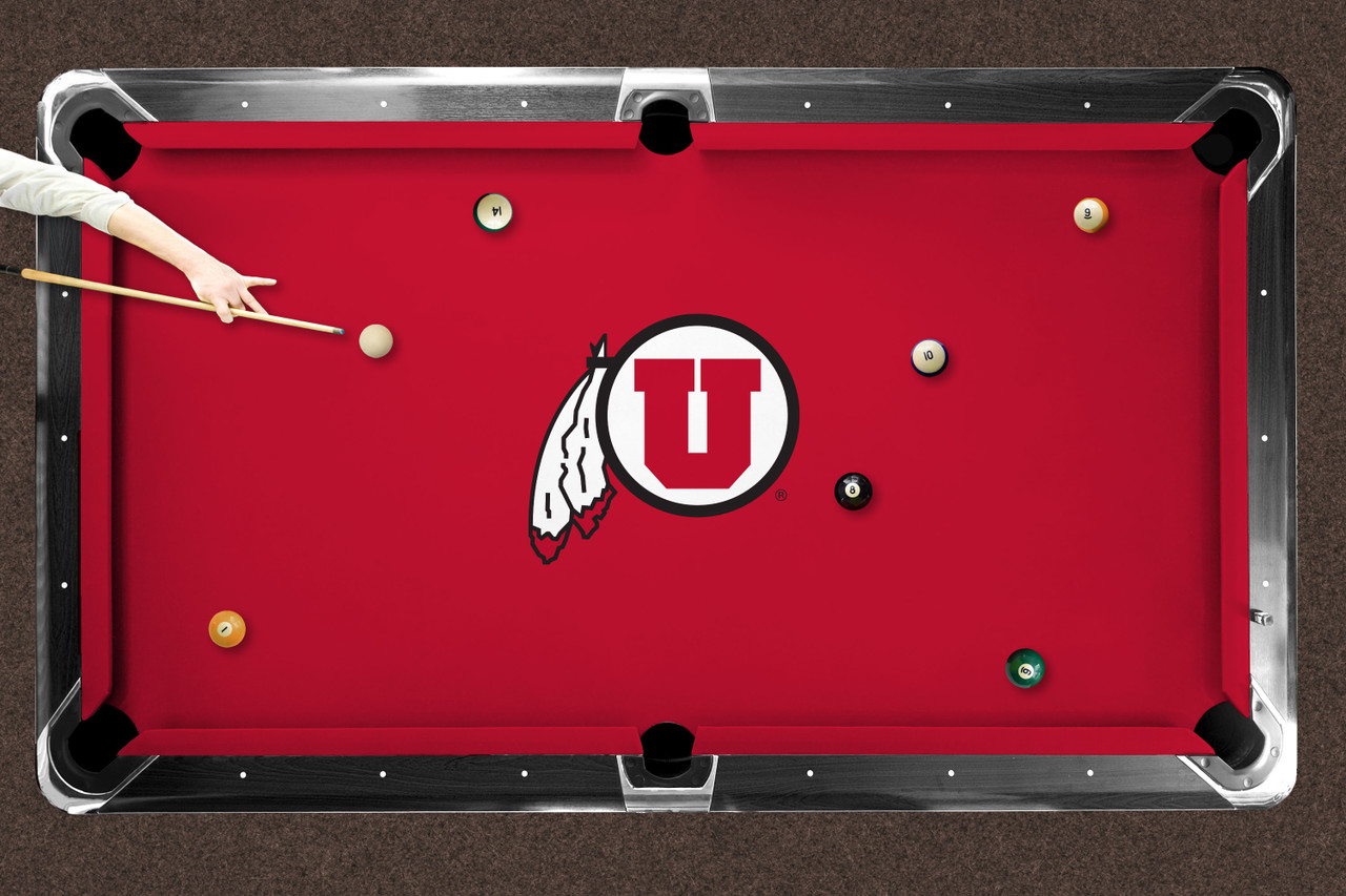 Utah Utes 7'/8' Recreational Billiard Table Felt - Mascot