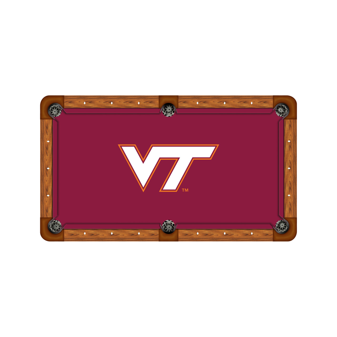 Virginia Tech Hokies 7'/8' Recreational Billiard Table Felt - VT Logo