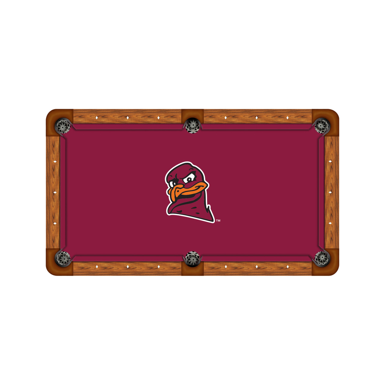 Virginia Tech Hokies 9' Recreational Billiard Table Felt - Mascot