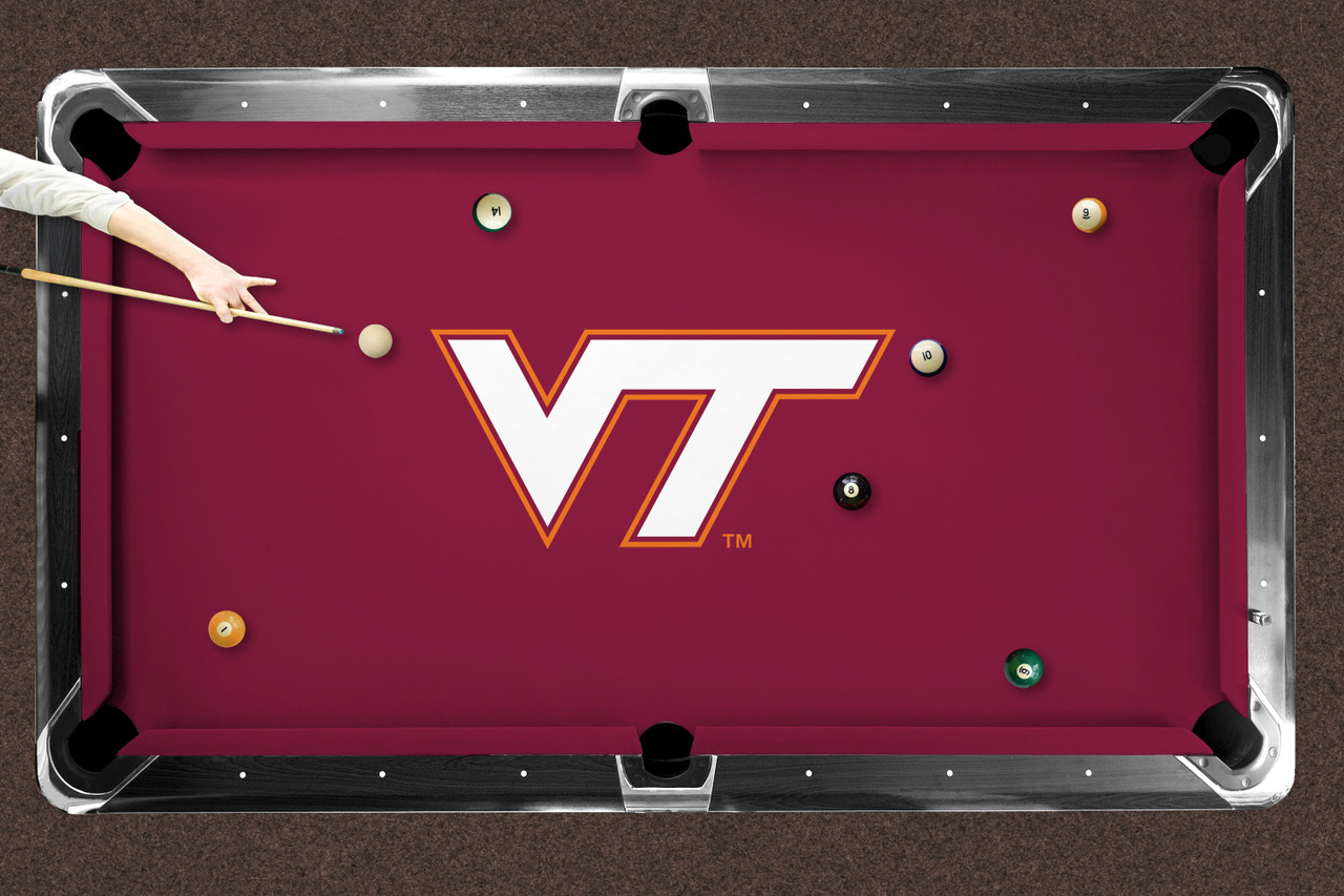 Virginia Tech Hokies 9' Recreational Billiard Table Felt - VT Logo