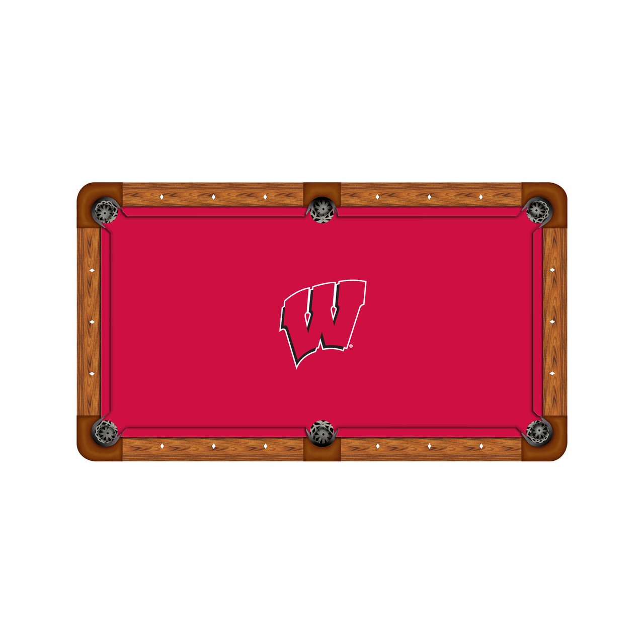 Wisconsin Badgers 9' Recreational Billiard Table Felt - W Logo