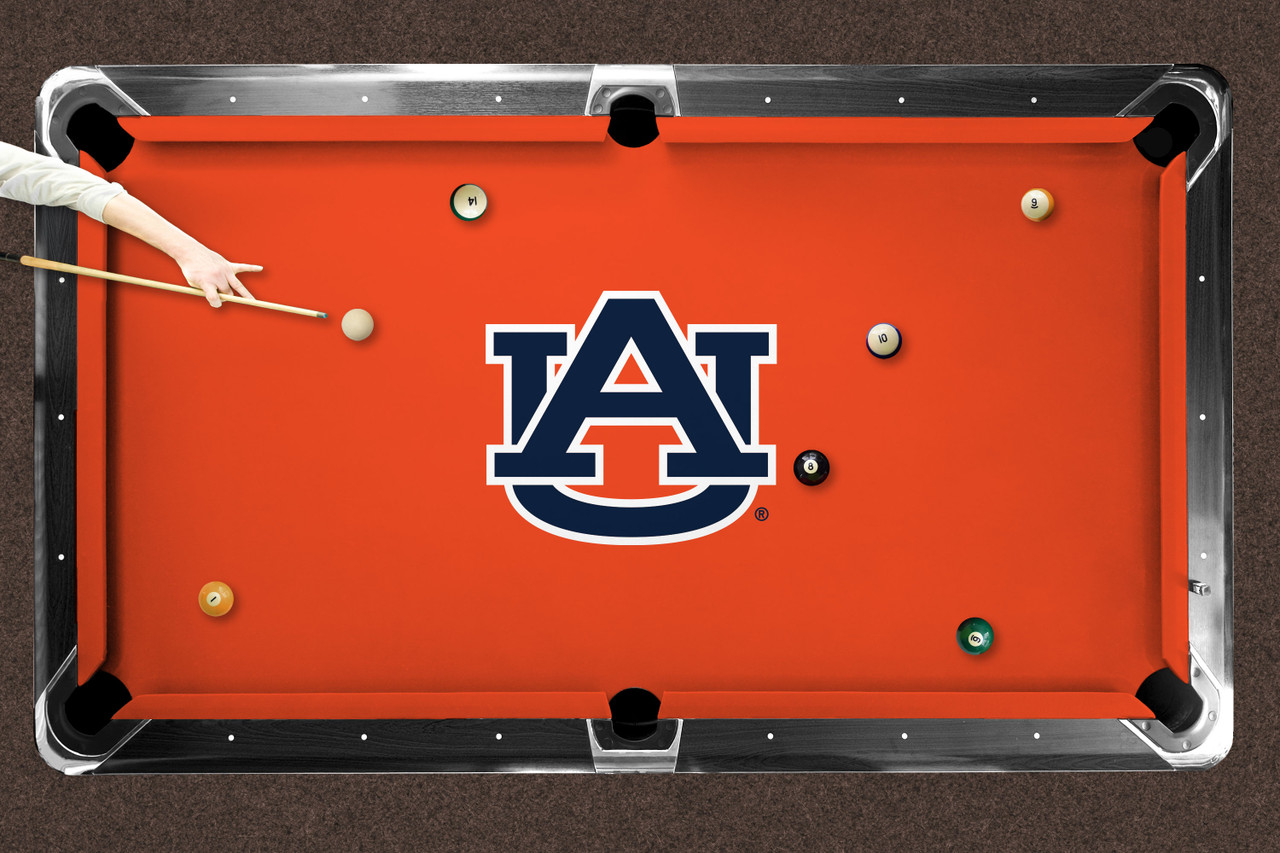 Auburn Tigers 9' Recreational Billiard Table Felt - Eyes Logo