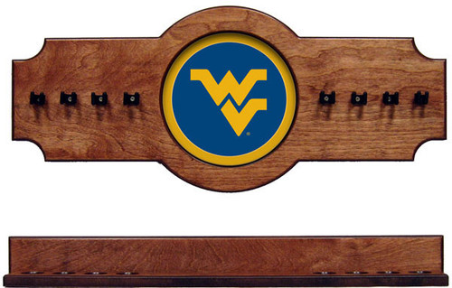 West Virginia Mountaineers 8 Cue Wall Rack