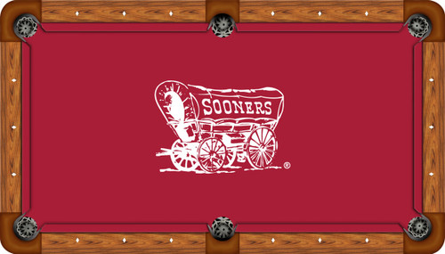 Oklahoma Sooners 8 foot Custom Pool Table Felt