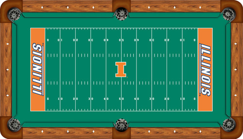 Illinois Fighting Illini 7 foot Custom Pool Table Felt