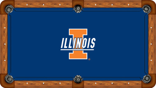 Illinois Fighting Illini 7 foot Custom Pool Table Felt