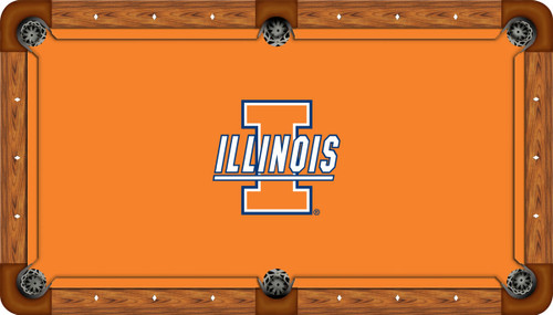Illinois Fighting Illini 9 foot Custom Pool Table Felt