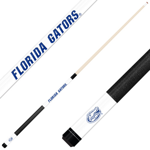 Florida Gators Custom Engraved White Billiard Cue - Blue