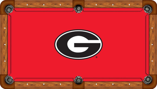 Georgia Bulldogs 9 foot Custom Pool Table Felt