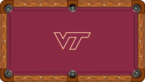 Virginia Tech Hokies 8 foot Custom Pool Table Felt