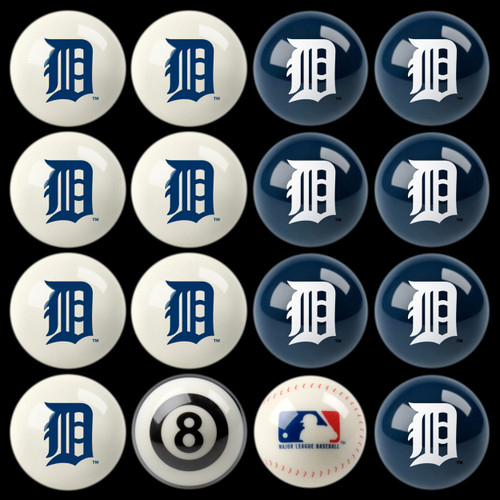 Detroit Tigers Pool Balls