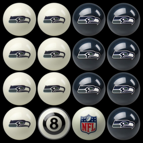 Seattle Seahawks Pool Balls