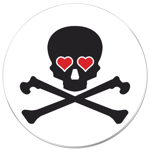 Skull & Crossbones Hearts Coaster