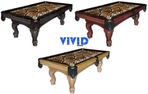 Vivid Snake 9' Pool Table Felt