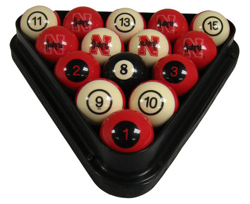 Nebraska Cornhuskers Numbered Billiard Ball Set