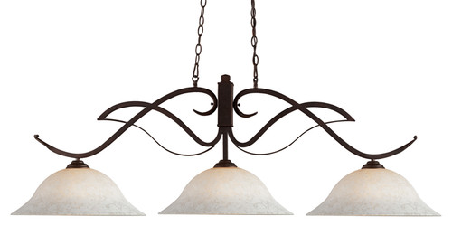 Phoenix Pool Table Light - Bronze with White Motte Glass Shade