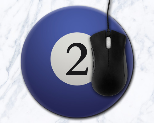 Two Ball 8 inch Round Mousepad