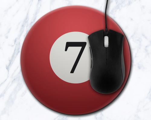 Seven Ball 8 inch Round Mousepad