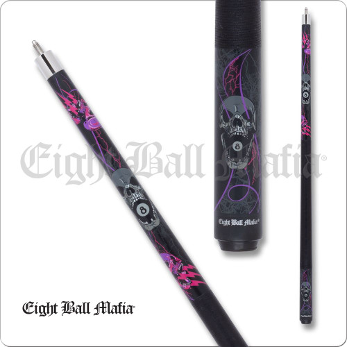 Eight Ball Mafia - Matte Black w/ Pink & Purple