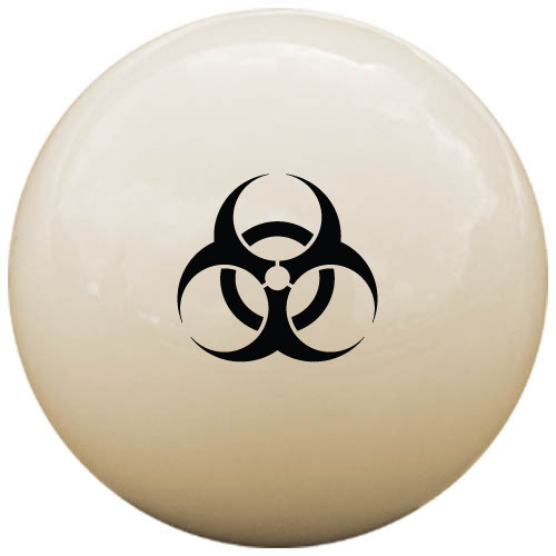 Custom Pool Cue Ball - Biohazard