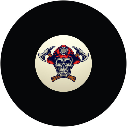 Firefighter Skull 8 Ball