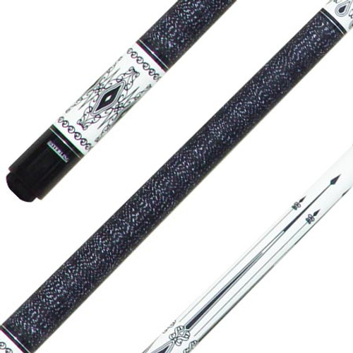 Sterling Black on White Pool Cue