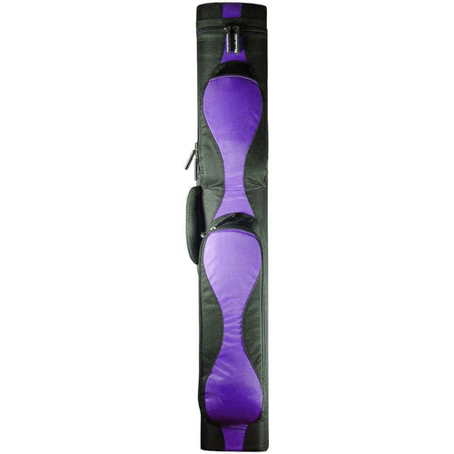 Purple/Black Wave Pool Cue Case for 4 cues and 4 extra shafts - THIS ITEM IS CURRENTLY ON BACK-ORDER