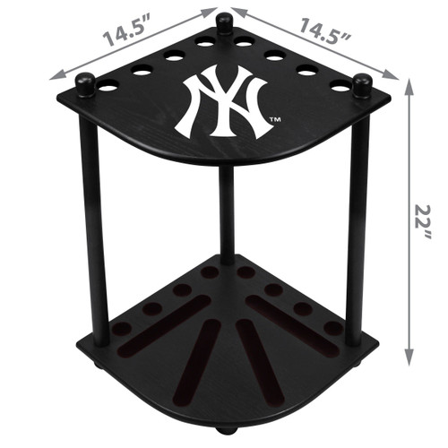 New York Yankees Corner Pool Cue Rack Dimensions