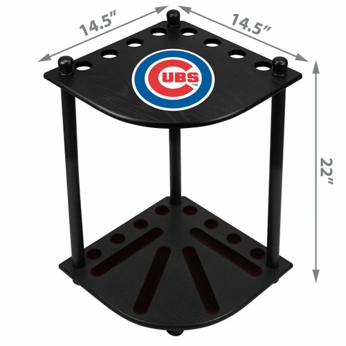 Chicago Cubs Corner Pool Cue Rack Dimensions
