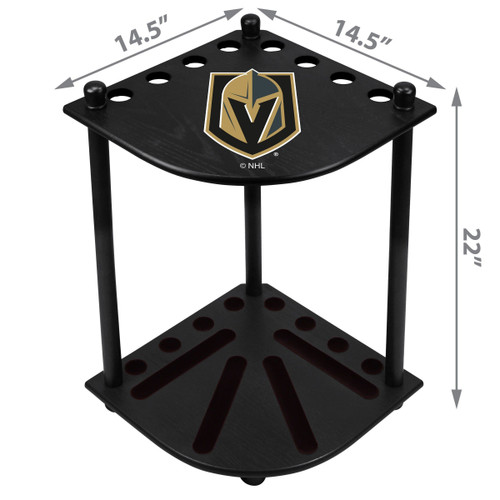 Vegas Golden Knights Corner Pool Cue Rack Dimensions