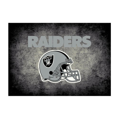 Las Vegas Raiders 4x6 ft Distressed Rug