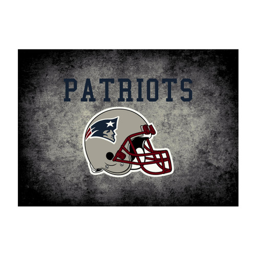 New England Patriots 4x6 ft Distressed Rug