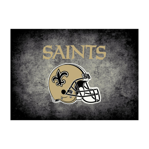 New Orleans Saints 6x8 ft Distressed Rug