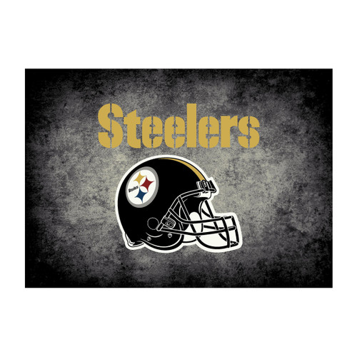 Pittsburgh Steelers 6x8 ft Distressed Rug