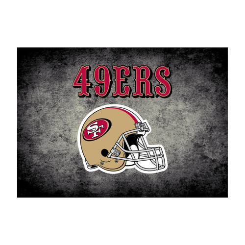 San Francisco 49ers 6x8 ft Distressed Rug